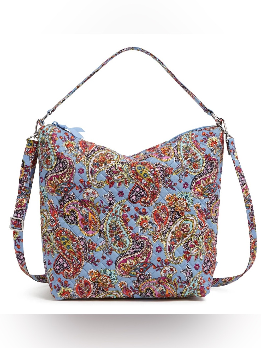 New Vera Bradley Oversized Hobo Shoulder Bag Provence Paisley Cotton NWT